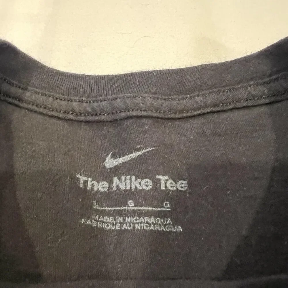 Adult Nike Carolina Panthers‎ NFL Football T-Shirt Black Short Sleeve Large.